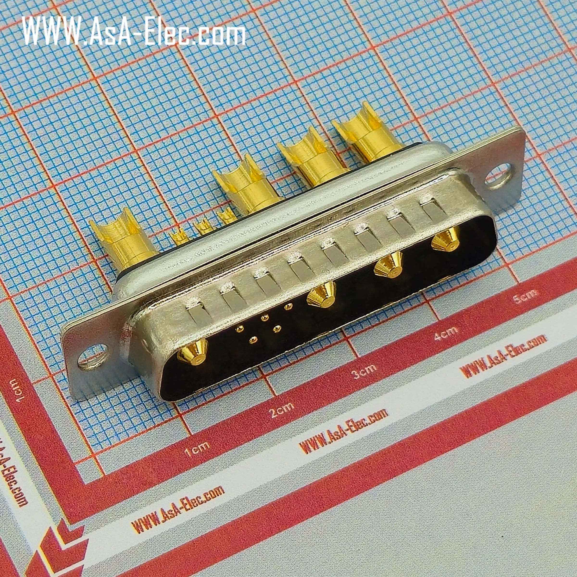 POWER D-SUB 9W4 SOLDER CUP-MALE 